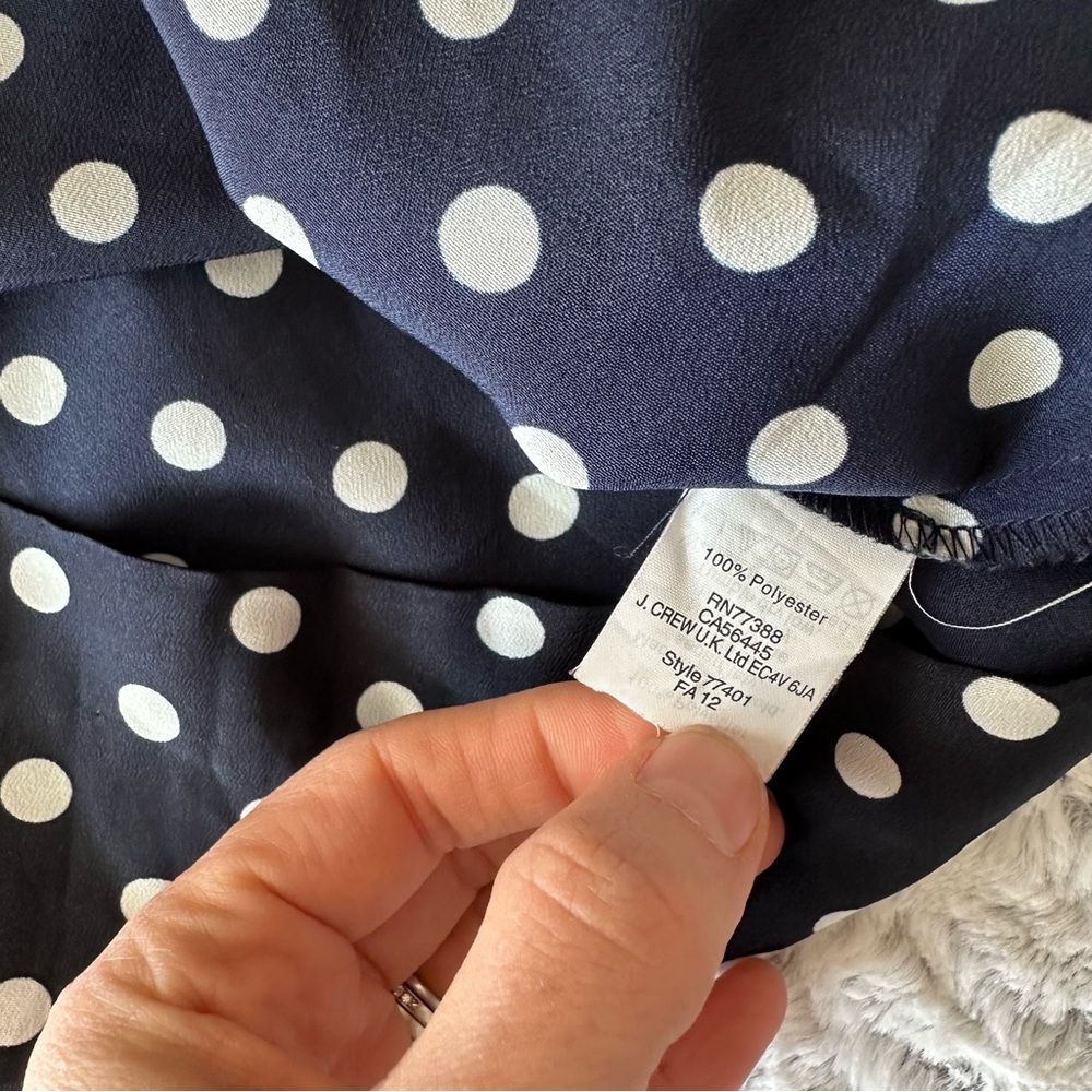 J. Crew Polka Dot Short Sleeve Blouse - Picture 6 of 10